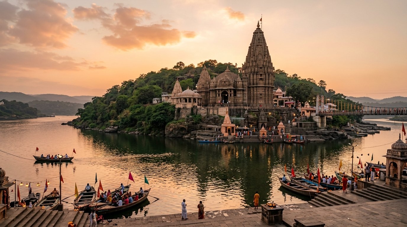 Omkareshwar Jyotirlinga and sacred Narmada River