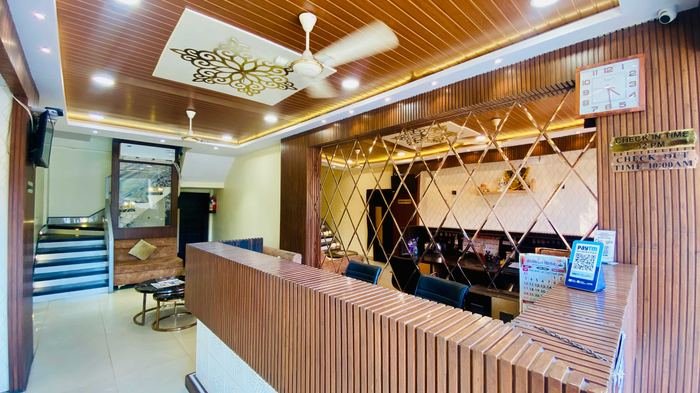 Reception desk area