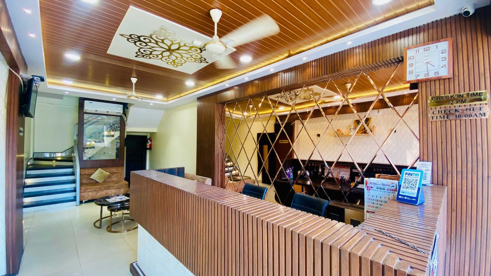 Reception desk at Hotel Panchavati Palace